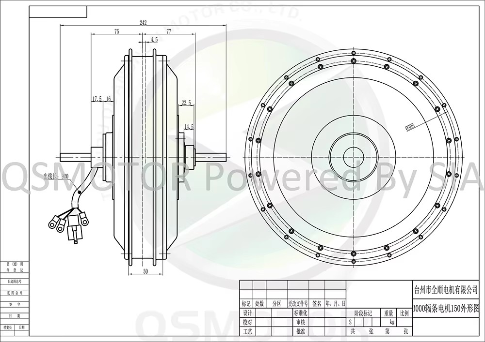 QSMotor QS273 V3 40H BLDC Spok - огляд і ціна 12000W Electric Motorcycle Hub Motor