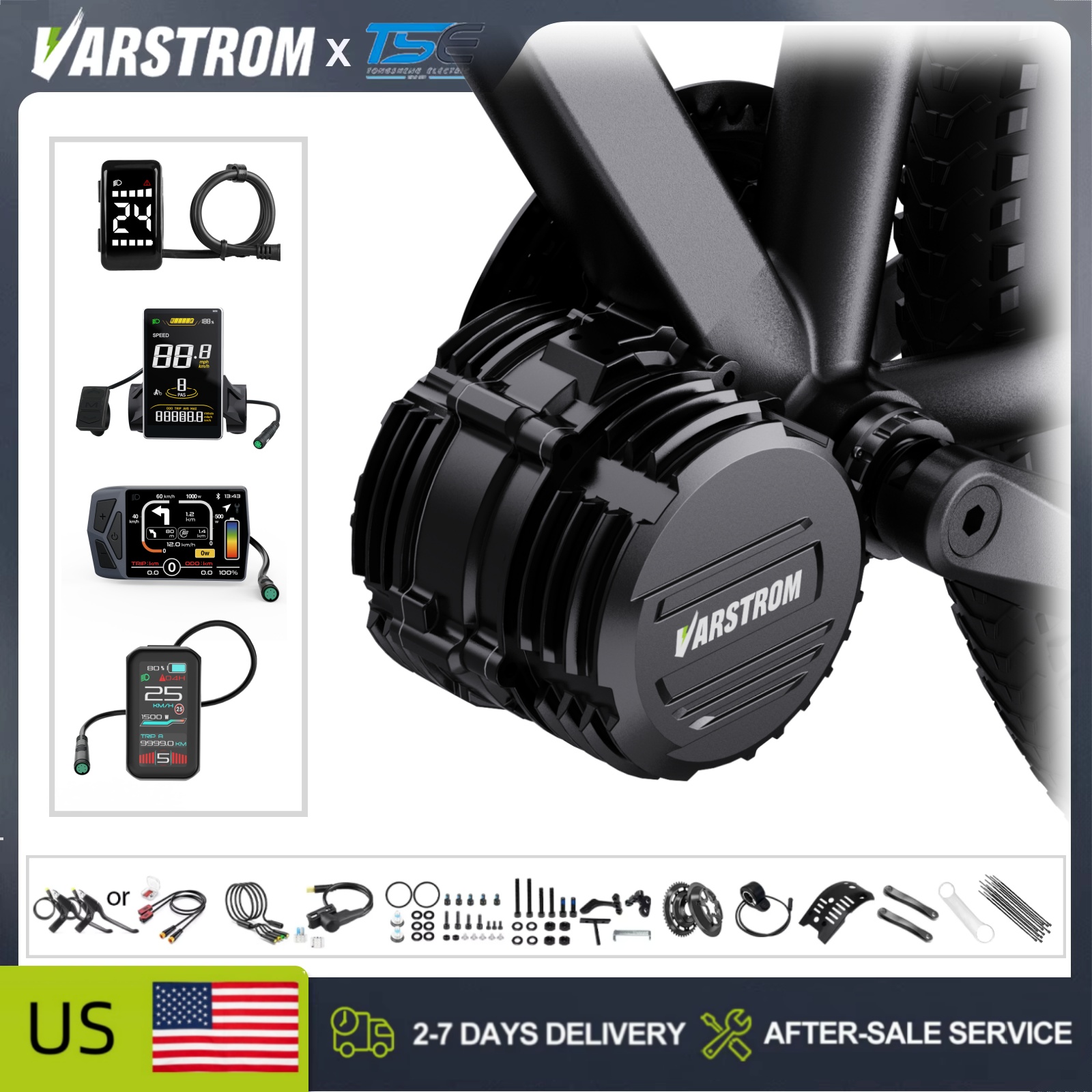[USA Stock ] Tongsheng TSDZ16  - огляд і ціна Mid Drive Conversion Kit 1000W