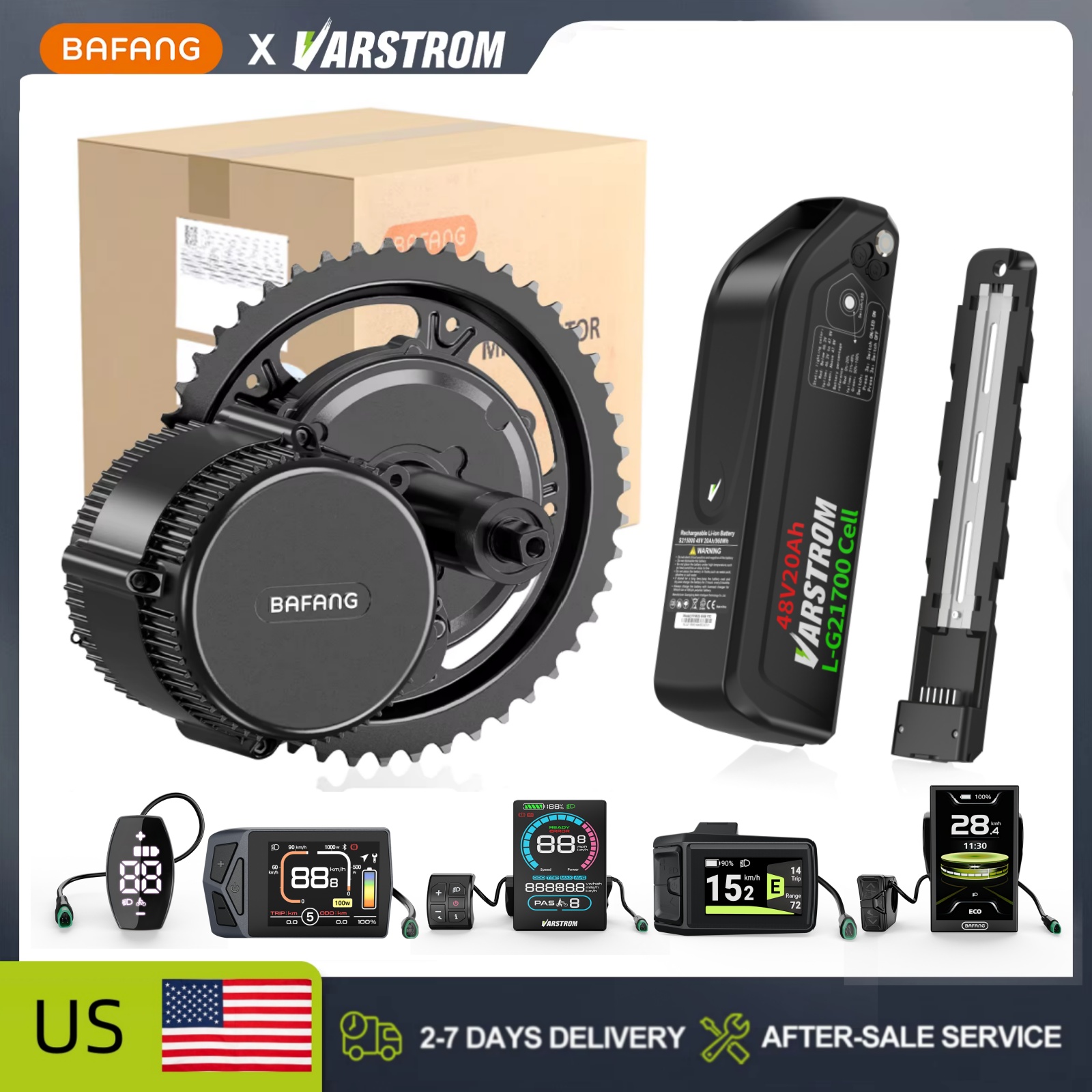 [US Stock]Bafang 48V Mid Drive - огляд і ціна Mid Drive Conversion Kit 1000W