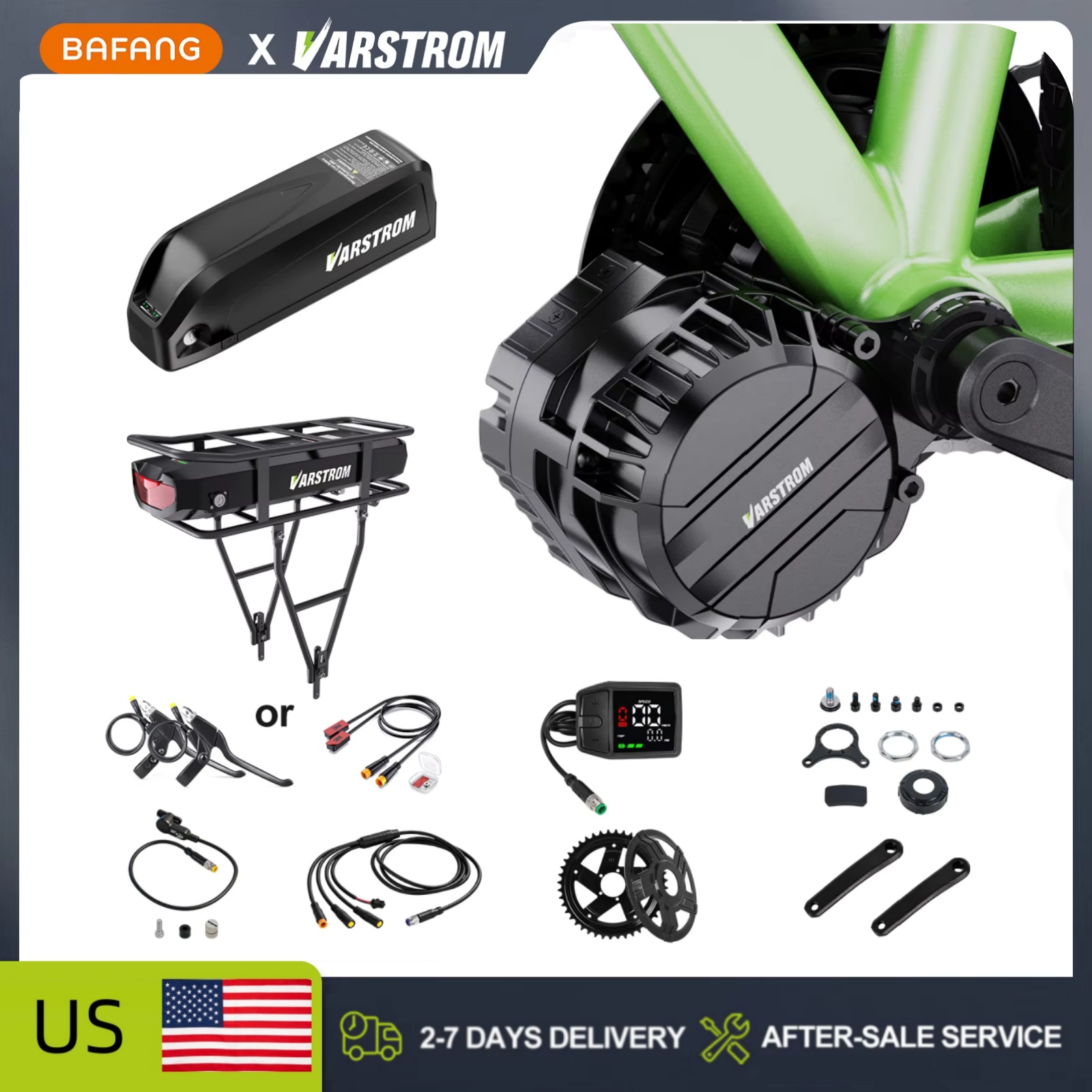 Varstrom 750W 48V Mid Motor Ki - огляд і ціна Side Hung Mid Drive Motor Kit